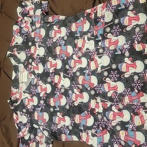 UA Scrubs snowman top